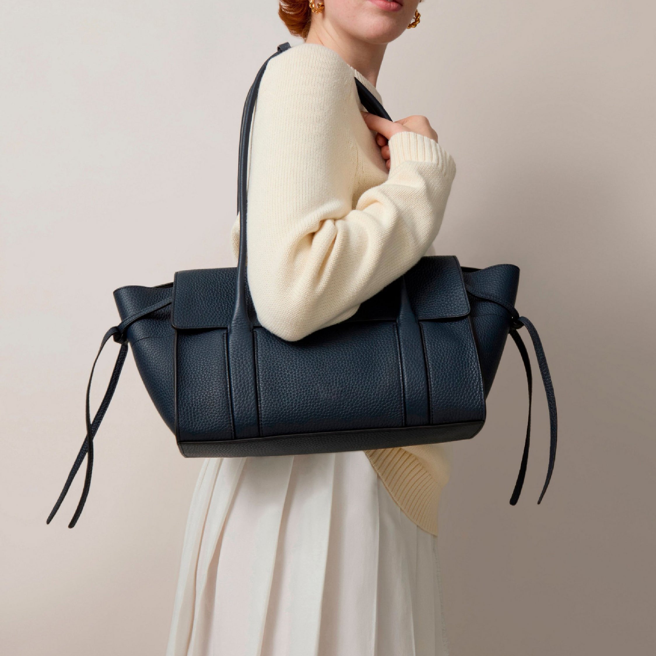 Midi Tote - Navy